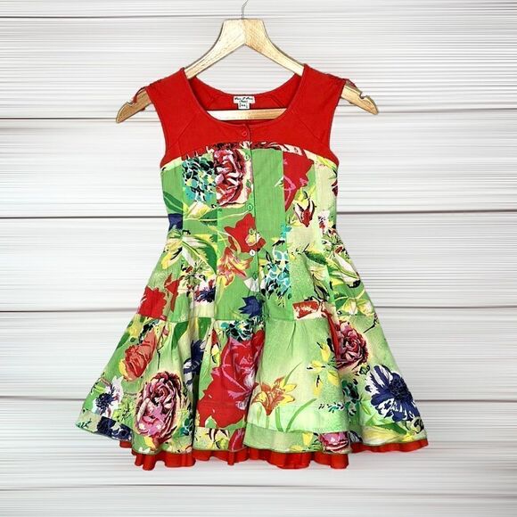 ELIANA ET LENA Paris Girl’s Summer Floral Dress Cotton size 6A - Picture 2 of 12